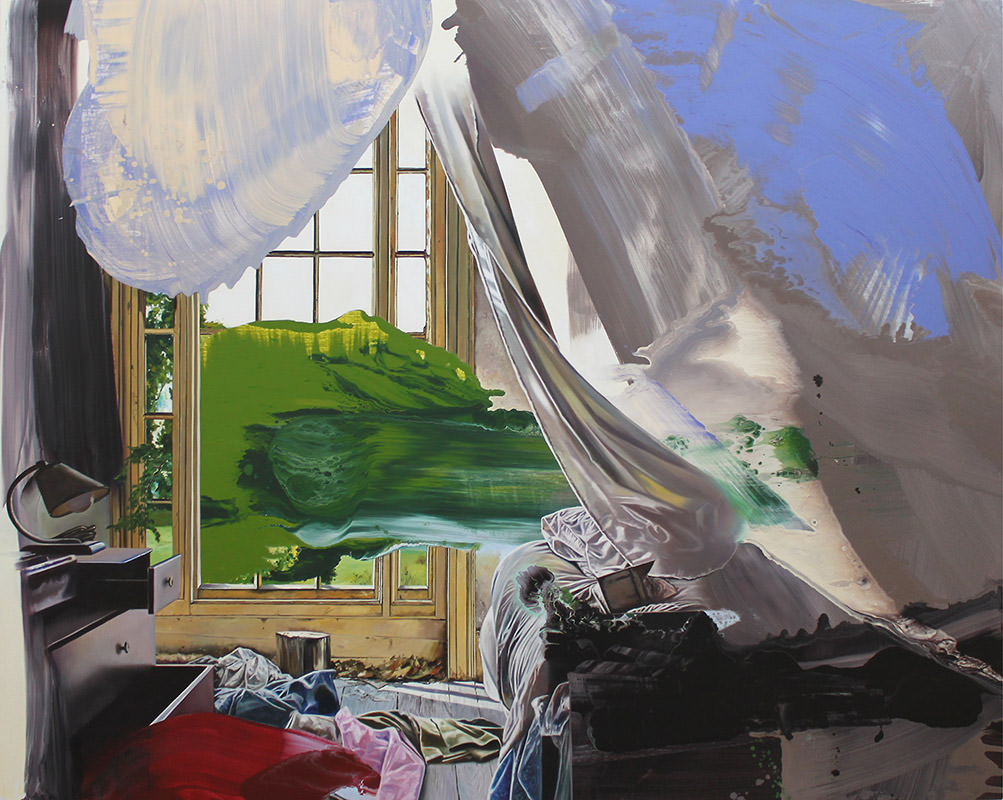 Inside_9, 2018, Öl und Mischtechnik auf Leinen | Oil and mixed media on canvas, 160 x 200 cm